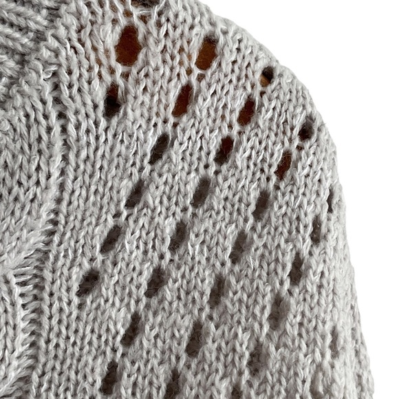 GARAGE Harlow Sweater Pointelle Cable Knit Dropped Shoulders - Picture 7 of 17